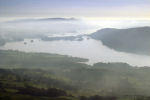 mist rolls in over Windermere