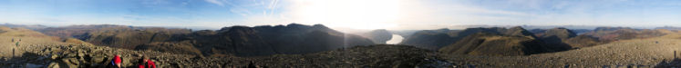 360deg Panoramic Lake District, from Great Gable