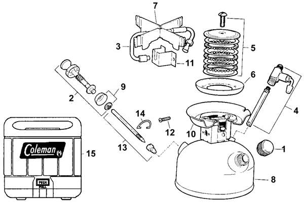 Coleman 533-700 parts list